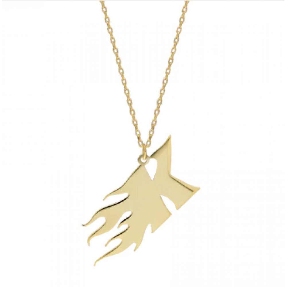 FLAMMENDER BUCHSTABE HALSKETTE