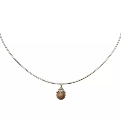 Silberkette Waidzeit Walnuss